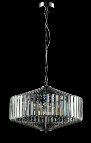 Люстра подвесная FIESTA SP5 CHROME/TRANSPARENTE Crystal Lux прозрачная на 5 ламп, основание хром в стиле современный  фото 3